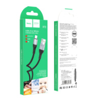 Кабель HOCO MicroUSB X72, 2.4А, силиконовый, 1м, черный