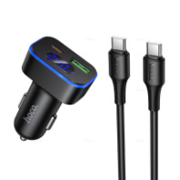 АЗУ Hoco Z63B, 1USB/1Type-C, QC3.0+PD30W, 3A, + Type-C/Type-C, 1м черный