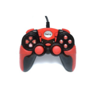 Геймпад Dialog Action GP-A15, USB, вибрация, 12кн., черный/красный