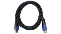 Кабель HDMI - HDMI 5м H212 с фильтрами, тканевая оплетка, черный/синий (пакет) Кабель HDMI - HDMI 5м H212 с фильтрами, тканевая оплетка, черный/синий (пакет)