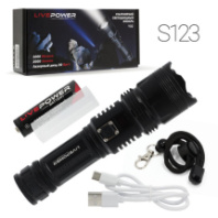 Фонарь аккум. Live Power Y02 LED-30W 2000lm, Zoom аккумулятор 18650 акк., 30W  (с Power bank)