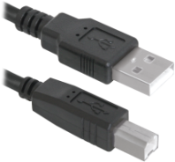 Кабель USB - USB 2.0 (AM-BM) 3м DEFENDER черный (83764)