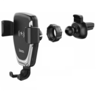 Автодержатель Hoco DCA21, на воздуховод, беспроводная зарядка, 4.7-7", черный