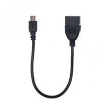 Кабель OTG USB - MicroUSB 0.1м RITMIX RCC-010 черный
