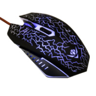 Мышь Nakatomi MOG-15U, USB, подсвет.5цв.,игров.,пров.,опт.,6кн., 800-2400dpi, черный