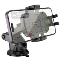 Автодержатель Hoco H65, на торпедо, 4.5-7", черный