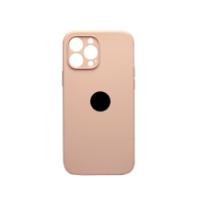 Чехол-накладка для iPhone 13 Pro Max Silicone Case, с закрытой камерой, пудровый