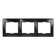 Рамка 3-местная горизонтальная SmartBuy "Венера" черный Рамка 3-местная горизонтальная SmartBuy "Венера" черный