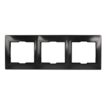 Рамка 3-местная горизонтальная SmartBuy "Венера" черный