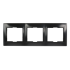Рамка 3-местная горизонтальная SmartBuy "Венера" черный