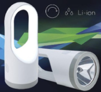 Фонарь аккумуляторный Космос KOSAccu9105W_pearl 5W LED + кемпинг 19Вт LED, 3.7V 1800mah, usb шнур