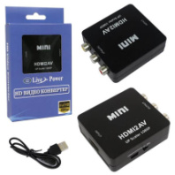 Переходник HDMI in - 3RCA out (гн/гн) H122 Mini черный Переходник HDMI in - 3RCA out (гн/гн) H122 Mini черный