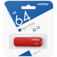 Накопитель USB 64Gb SmartBuy Clue Red