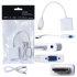 Переходник HDMI - VGA (шт/гн) + AUX 3.5мм H178, белый