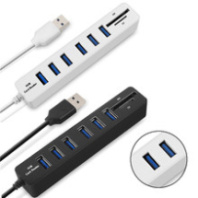 USB хаб (6USB2.0+SD+TF+питание USB) черный USB хаб (6USB2.0+SD+TF+питание USB) черный
