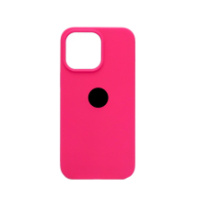 Чехол-накладка для iPhone 14 Pro Max Silicone Case, кислотно-розовый