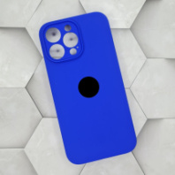 Чехол-накладка для iPhone 14 Pro Max Silicone Case, с закрытой камерой, ярко-синий