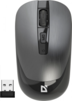 Мышь DEFENDER Wave MM-995, беспр.,опт.,4кн., 800-1600dpi, бесшумная, серый