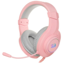 Гарнитура полноразмерная Defender Redragon Hylas, игровая, 1.8м, USB+2*AUX 3.5мм/4pin jack, розовый