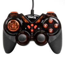 Геймпад Dialog Action GP-A13, USB, вибрация, 12кн., черный/красный (мятая упаковка)