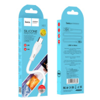 Кабель HOCO MicroUSB X61, 2.4А, силиконовый, 1м, белый 1/30/300