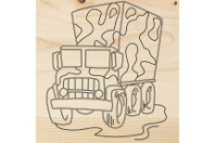 Доска REXANT для выжигания 1 шт. машина грузовик