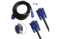 Кабель VGA - VGA (шт/шт) 5м с фильтрами V304 черный