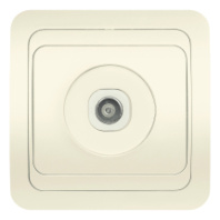 Розетка телевизионная 1-местная SmartBuy "Марс" 75Ом, 5-862МГц, бежевая