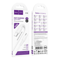 Кабель HOCO Type-C - Type-C X120, 3А, PD 60W, ПВХ, 1м, белый