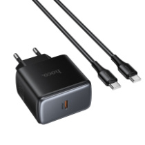 СЗУ Hoco C159A , 1Type-C, PD65W, 3A + Type-C/Type-C 1м, черный