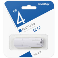 Накопитель USB 4Gb SmartBuy Clue White