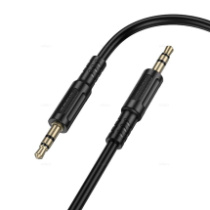 Кабель AUX 3.5мм (шт/шт) 1м BOROFONE BL25, ПВХ, черный