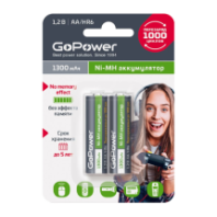 Аккумулятор GoPower R06 (AA) 1300mAh BL2 2/20