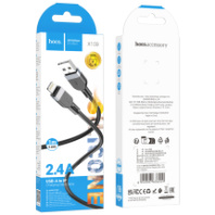 Кабель HOCO USB - Lightning X109, 2.4A, силиконовый, 1м, черный