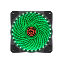 Вентилятор Ginzzu 12LG33 120x120, 4-pin (Molex), LED зеленого цвета