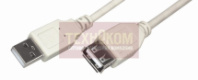 Кабель удлинитель USB - USB 2.0 (AM-AF) 3м REXANT черный (18-1116)