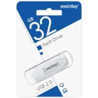 Накопитель USB 32Gb SmartBuy Scout White 3.0/3.1 Накопитель USB 32Gb SmartBuy Scout White 3.0/3.1