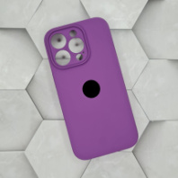 Чехол-накладка для iPhone 14 Pro Silicone Case, с закрытой камерой, фиолетовый