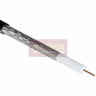 Кабель коаксиальный REXANT 75 Om RG-6U, 1.02(жила) CCS/AL Черный 100m (01-2202)