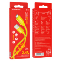 Кабель BOROFONE MicroUSB BX95, 2.4A, силиконовый, 1м, золотой Кабель BOROFONE MicroUSB BX95, 2.4A, силиконовый, 1м, золотой
