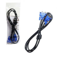 Кабель VGA - VGA (шт/шт) 1.5м с фильтрами V302 черный