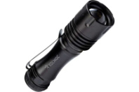 Фонарь метал Космос KOS105B 1ВтLED, с линзой, с зумом, 1xAA, зажим для крепления