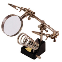 Держатель REXANT "третья рука" с лупой х2.5 (ZD-10G)