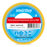 Изолента Smartbuy 0.13х15мм, 20 метров, желтый Изолента Smartbuy 0.13х15мм, 20 метров, желтый