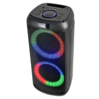 Колонка Nakatomi GS-30, 30W RMS, Karaoke, Bluetooth+FM+USB+SD+ПДУ+LED, беспр. микрофон, черный