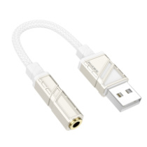Звуковая карта BOROFONE BV23 USB - AUX 3.5мм (4pin), белый