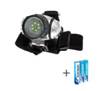 Фонарь налобный Космос H19 LED1W XPE LED + 6 SMD LED, батарейки в комплекте 3*AAA(R03)