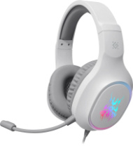 Гарнитура полноразмерная Defender Fury, игровая, 2м, 4pin jack/2*AUX 3.5мм+USB, белый