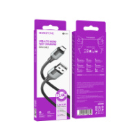 Кабель BOROFONE MicroUSB BX101, 2.4А, ПВХ, 1м, черный Кабель BOROFONE MicroUSB BX101, 2.4А, ПВХ, 1м, черный