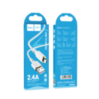 Кабель HOCO MicroUSB X95, 2.4А, тканевая оплетка, 1м, белый Кабель HOCO MicroUSB X95, 2.4А, тканевая оплетка, 1м, белый